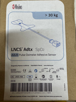 Box of 20PC Masimo LNCS ADTX SpO2 Adult Pulse Oximeter Adhesive Sensor