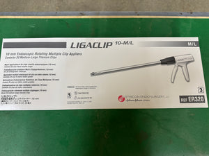 1-Box(3)Ethicon ER320 Ligaclip 10mm Rotating Multiple Clip Applier M/L