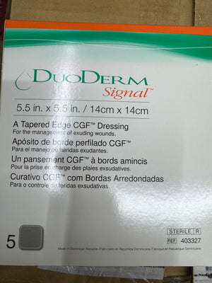 1-Box(5)DuoDerm Signal a Tapered Edge CGF Dressing 5.5" x 5.5" / 14cm x 14cm