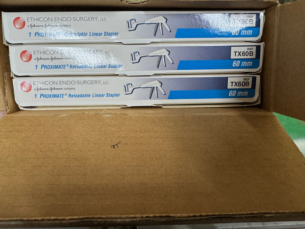 1-Box(3)Ethicon TX60B Proximate Reloadable Linear Staplers ...