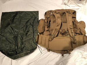USMC FILBE Coyote complete BackPack rucksack field pack+WET WEATHER BAG & Pouches