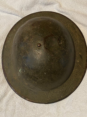 WWII US Kelly helmet with liner and chinstrap reproduction liner