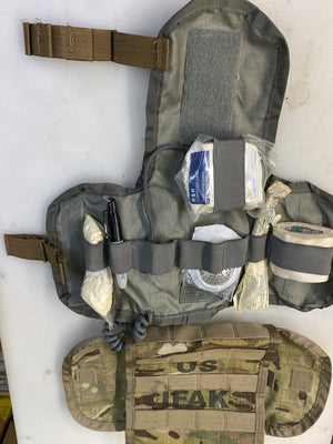 MILITARY MOLLE MULICAM IFAK POUCH W/ ACU MODIFIED FIRST AID INSERT (NO SUPPLYS)