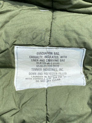 US Military Issue Casualty Down Insulated Olive Green Evacuation Bag,Liner & Carrier"NEW"