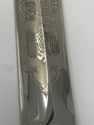 WW2 GERMAN Single Etched Long Bayonet BY Carl Eickhorn BAYONET,FROG & BELT W/BUCKLE
