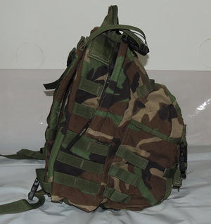 US Military Patrol Pack MOLLE II Woodland Camo Backpack With Pad & Stiffener