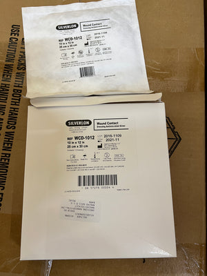 BX 5 Silverlon Antimicrobial Silver Wound Contact Dressing 10" x 12" New