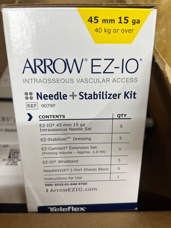9079PVC005 ARROW EZIO NEEDLE + STABILIZER KIT 45MM X 15G