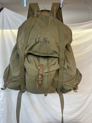 Original U.S. WWII Army M1940’s Mountain Backpack - Rucksack with Frame & waist belt Hinson MFG. CO.