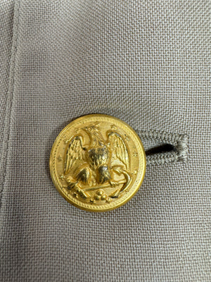 1968 US Navy Khaki Dress Jacket & Hat (3rd Class Hard Boards Midshipman)