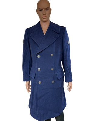 ORIGINAL WW2 ERA USAAF BLUE WOOL OVERCOAT -1949