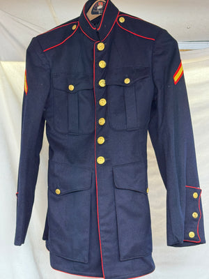 USMC Marine Corps Enlisted Dress Blues Blouse/Jacket Uniform(NAMED)