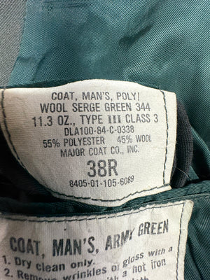 Authentic US ARMY Serge Wool JACKET is the Size 38R