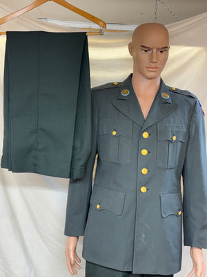 Vintage U.S. Army Green Dress Jacket & Pants Uniform Set