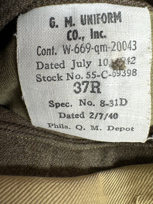 WW2 Army Enlisted Wool Dress Jacket With Patches