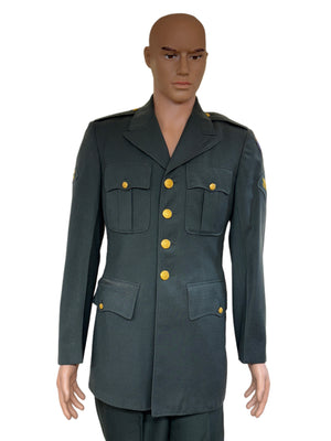 Original US Army Green Service Uniform Vietnam Era 34L Jacket-Named
