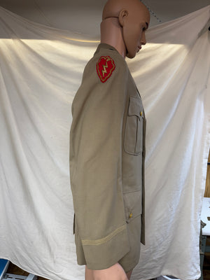 Korean War US Army (Officers?)Khaki Uniform Jacket with Patches