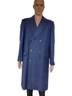 ORIGINAL VIETNAM ERA USAAF BLUE WOOL OVERCOAT-1968