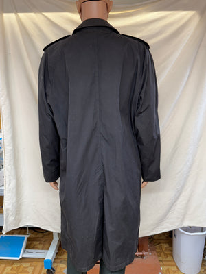 Original Military All Weather Men’s 46R Black Trench Coat Jacket with Removable Liner