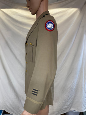 Korean War US Army (Officers?)Khaki Uniform Jacket with Patches
