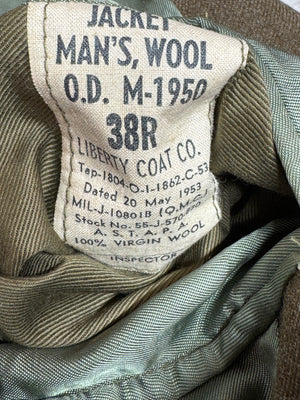 Original US Army Jacket Korean War M1950 Ike Eisenhower Military Uniform size 38 Regular