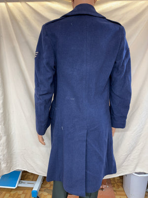 ORIGINAL WW2 ERA USAAF BLUE WOOL OVERCOAT -1949