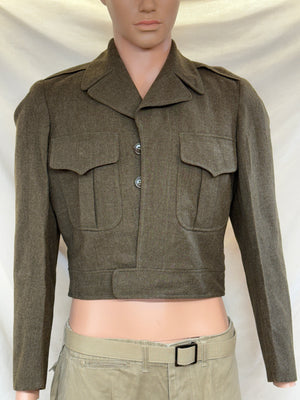 50’s US ARMY KOREAN WAR M1950 IKE EISENHOWER MILITARY JACKET 34 REGULAR NO INSIGNIA