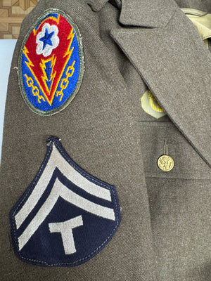 WWII US Army Forces Western Pacific/European Theater of Operations(ETO)Dual Patched Jacket & Hat