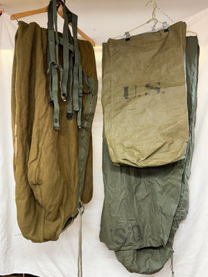 US Issue 40’s 100% Wool Sleeping Bag,Protective Shell & Waterproof Carrying Sack(Vietnam Carrying Straps Included)