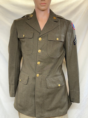 WWII US Army Dress Tunic/Jacket-Uniform 37 Long