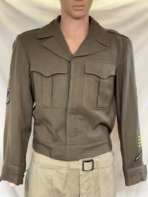 DATED 1944 WWII US ARMY OD WOOL IKE EISENHOWER MILITARY JACKET 38 REGULAR