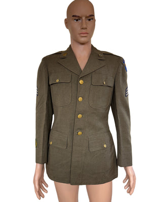 WW2 U.S.A.A.F. Uniform Dress Jacket W/ Command Patch,Rank,Named & Dated 1942