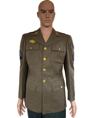 Original WWII US Army Wool Uniform Jacket Size 37Reg. 1943 Dated