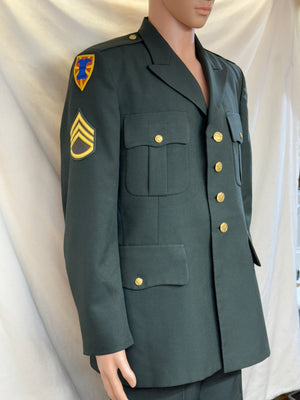 Authentic US Army Green Service Uniform Vietnam Era 42R Jacket