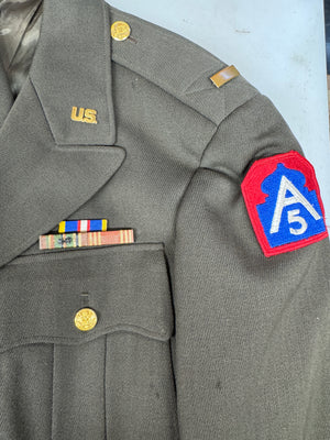ORIGINAL WWII US ARMY OFFICERS 
UNIFORM DRESS COAT “DATED”