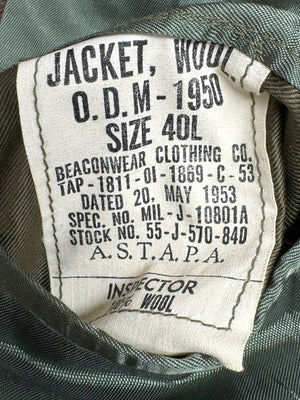 Authentic US Army Jacket Korean War M1950 Ike Eisenhower Military Uniform size 40L