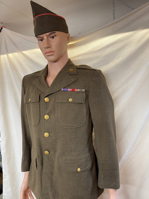 WW2 Uniform Jacket ,Cap w/Ribbons + Dated 36S