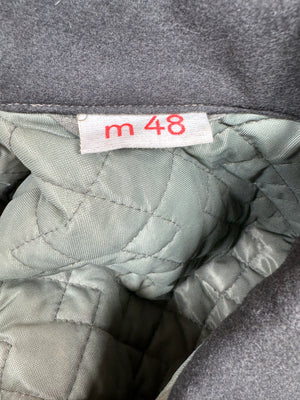 East German NVA Military Trench Coat Green Wool Size M 48