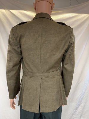 WW2 Army Enlisted Wool Dress Jacket With Patches NAMED & DATED