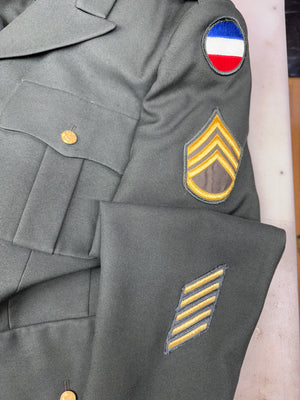 Authentic US Army Green Service Uniform Vietnam Era 42R Jacket