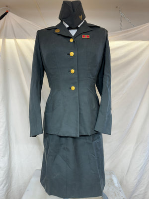 70’s Women's Army Dress Green Class A/B Service Skirt Uniform/Includes Adjustable Dress Form