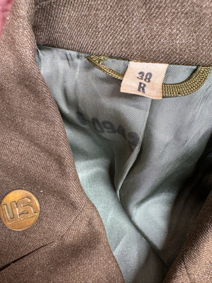 Original US Army Jacket Korean War M1950 Ike Eisenhower Military Uniform size 38 Regular