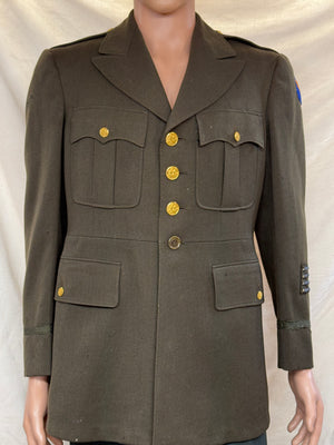 Named WWII USAAF Officer's Tunic Uniform/Medical Paperwork/Dog Tag