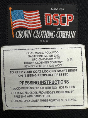 US Marine Men's Corps DSCP Corporals Black Uniform Jacket 40L & 34L Pants