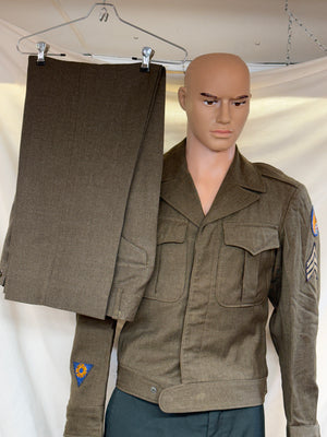 Vintage WW II 1946 US ARMY OD Wool Field Jacket/Pants Uniform set