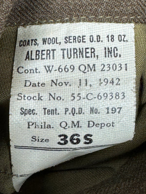 WW2 Uniform Jacket ,Cap w/Ribbons + Dated 36S