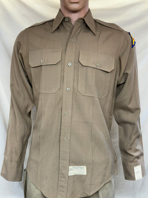 WW2 Original US Regulation Army Khaki Shirt Size 14 X 33