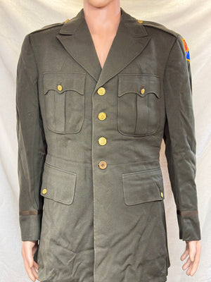 Authentic Dated US WW2 Army Officer Dress Uniform Tunic 42Long