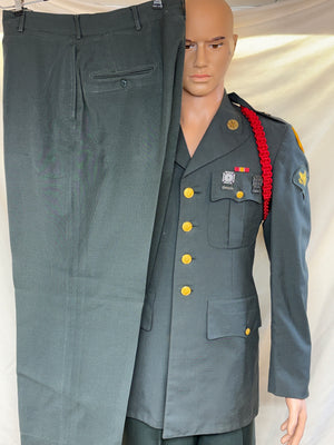 Vintage Korean War Era Mens Green Us Army Uniform-Named