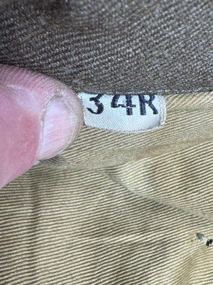 U.S. Army WWII 1944 Ike OD Wool Field Jacket SIZE 34R